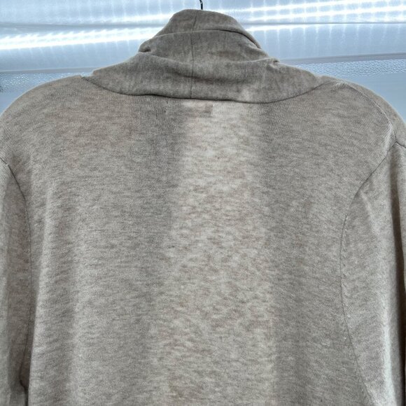 Leith Women's Open Front Duster Cardigan Lightweight Beige Size Small - Picture 6 of 9